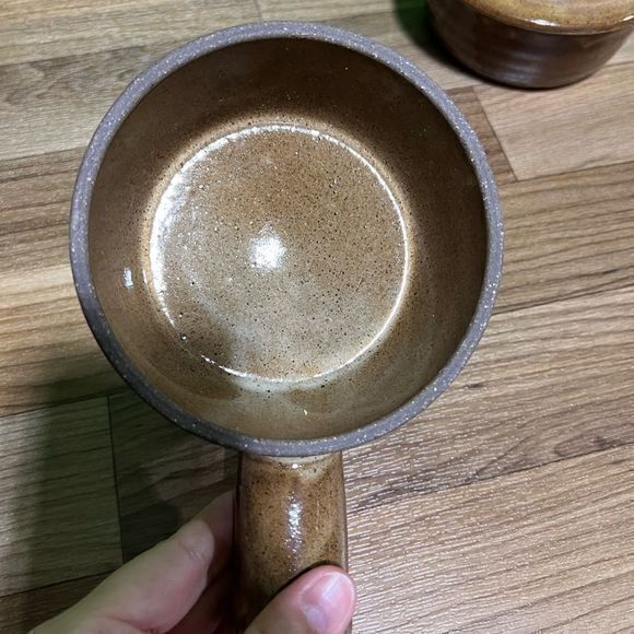 Ceramic Soup Bowls with Handles Casserole Pot With Lid Heat-Resistant (3 Pieces) - Picture 7 of 10